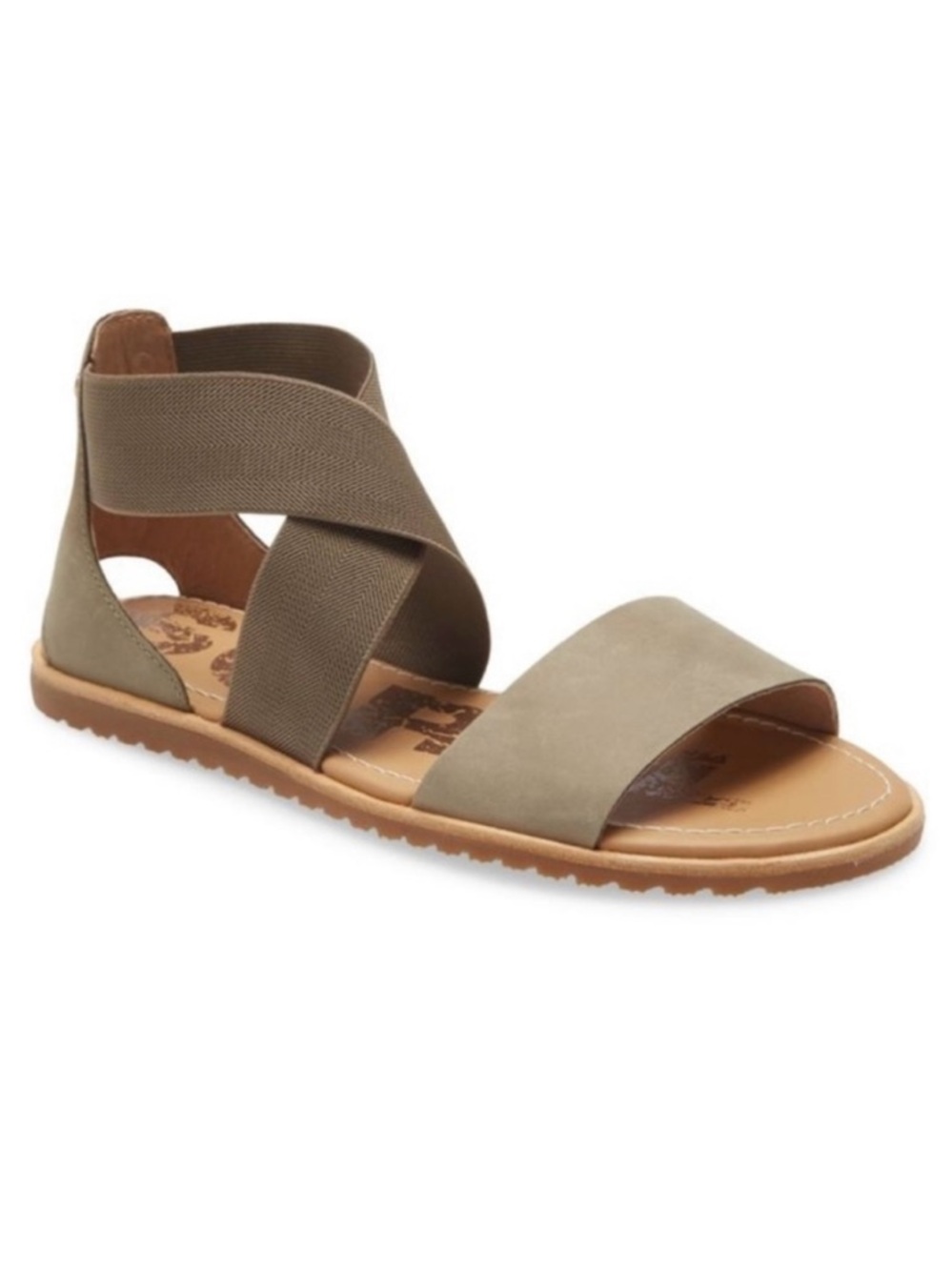 Women’s Olive Crisscross Ankle Strap Ella Sandals